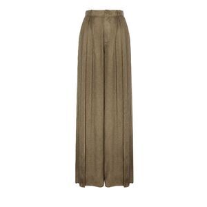 Ralph Lauren Women Greer Lamé Pleated Trousers